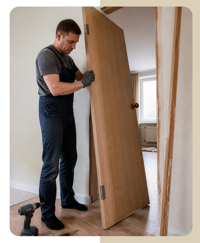 Демонтаж межкомнатной двери в Каменке по цене от 1517 р. | ДвериЛегко-Кам