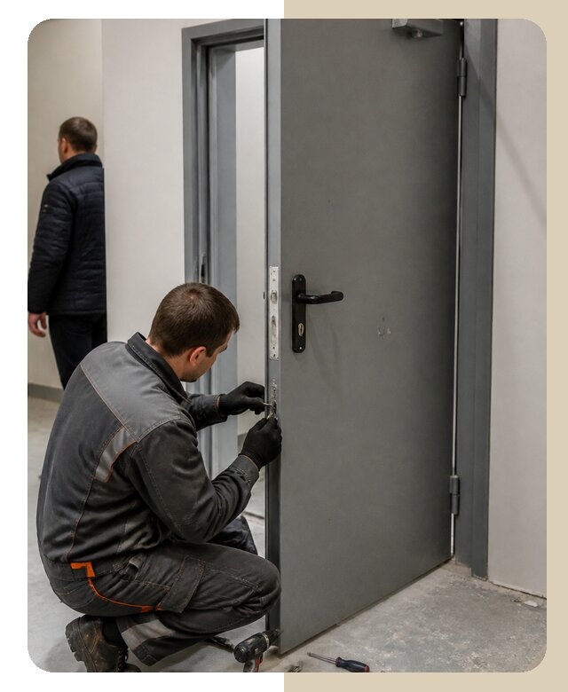 Ремонт противопожарной двери в Каменке по цене 6575 р. | ДвериЛегко-Кам